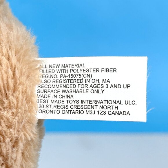 Best Made Toys Soft Cuddly Tan Teddy Bear 13" Plush Stuffed Animal Toy - Picture 4 of 5